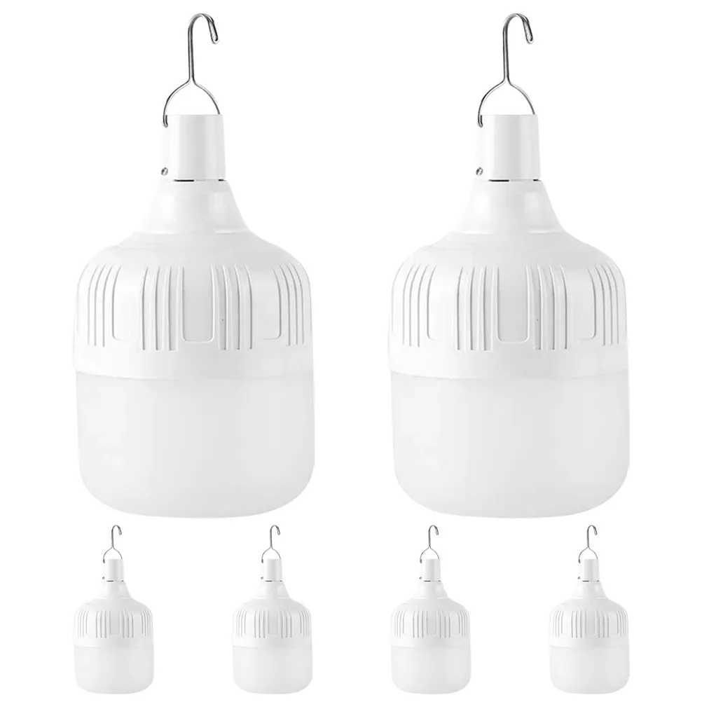 1Set USB Charge Outdoor Lamp Bulb Soft Eye-Friendly Illumination Rechargeable LED Light Bulb for Emergency Power Outage Night