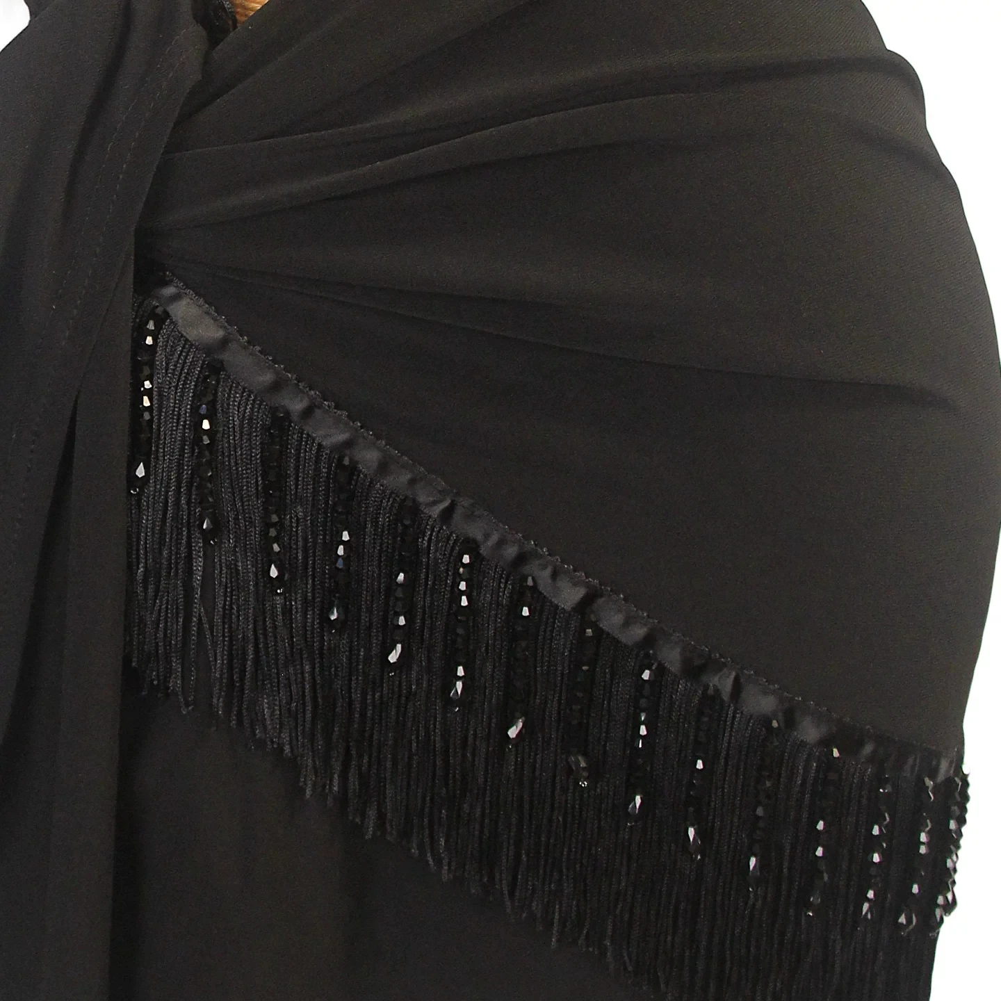 2026 Latin Dance Fringe Hip Scarf One Piece Wrap Skirt Adjustable Tie Waist Practice Costume ChaCha Rumba Ballroom Dance Wear