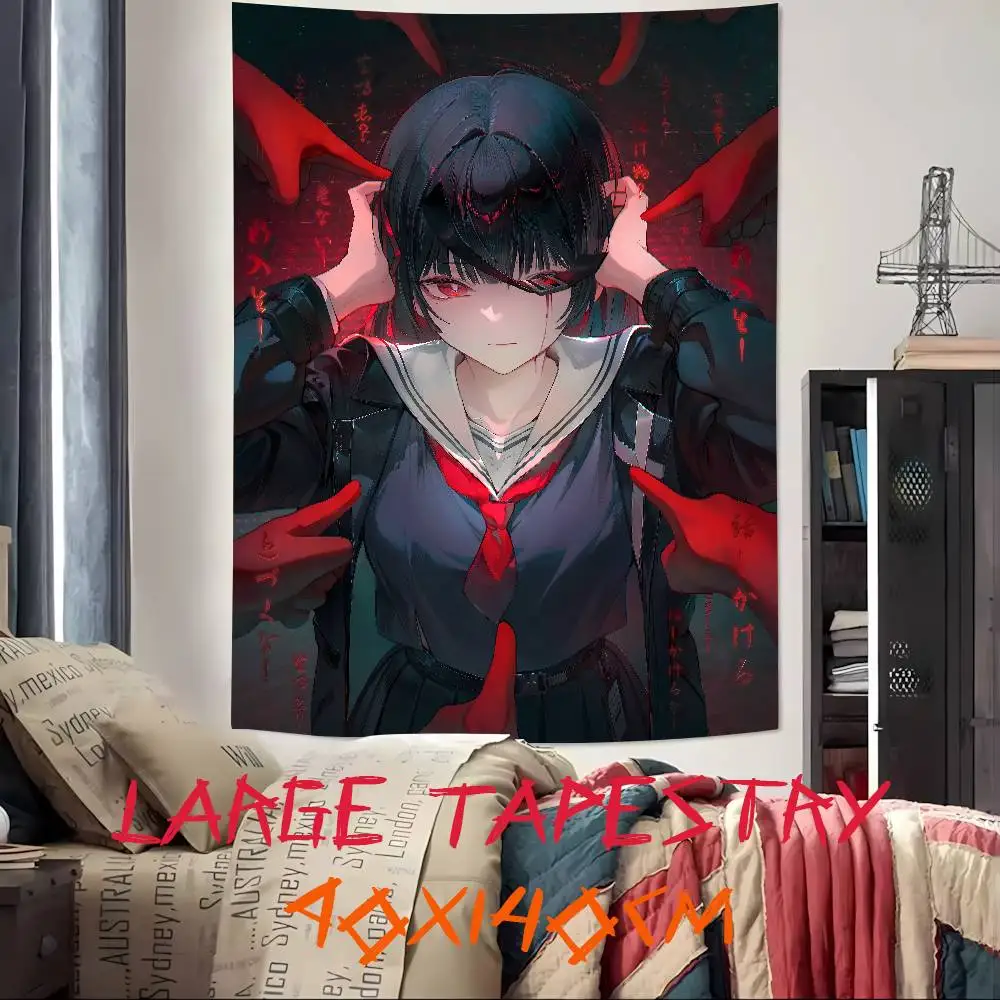 Pretty Hot Girl Chisa Wuthering Waves Gaming Tapestry Decoration Bedroom Dormitory Background Cloth Living Room Club Tapestry