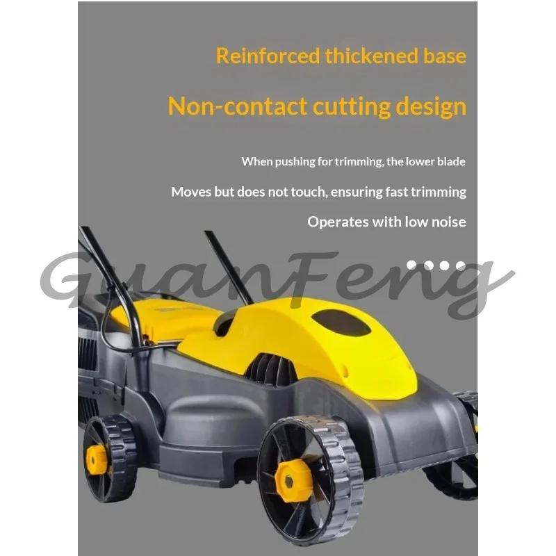 1200W electric insert mower with 3 adjustable height push home garden mowers