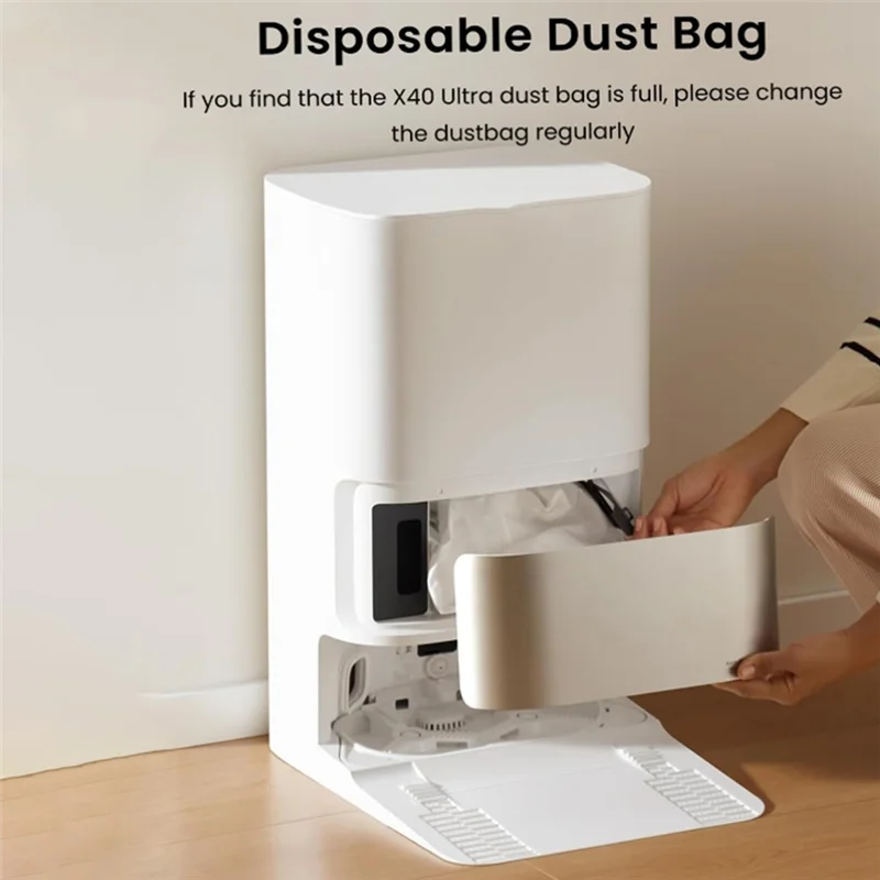 AT28-12 قطعة 3.2L كيس غبار كبير للاستعمال مرة واحدة لمكنسة Dreame X40 Ultra/X30 Ultra/L40 Ultra/L10s Pro Ultra/L10s Ultra Gen2