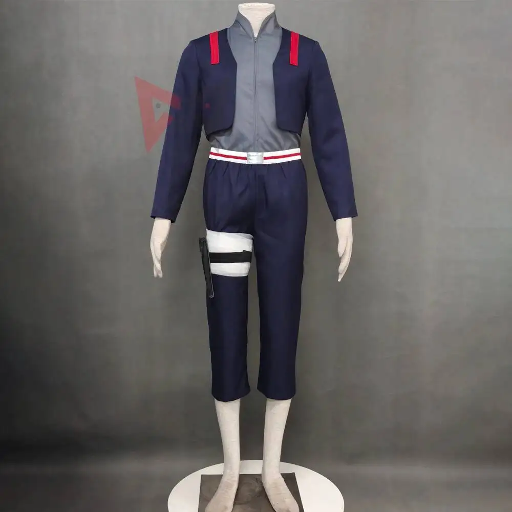 

New Ninja Game Sain Cosplay Costume Shirt Blue Coat Pants Gloves Legbag For Game Party Adult Plus Size Halloween Set In Stock