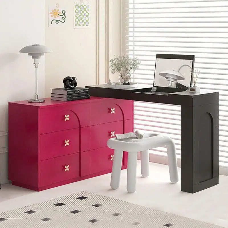 Dressing table French minimalist dresser, integrated chest of drawers, retractable master bedroom, six chest of drawers