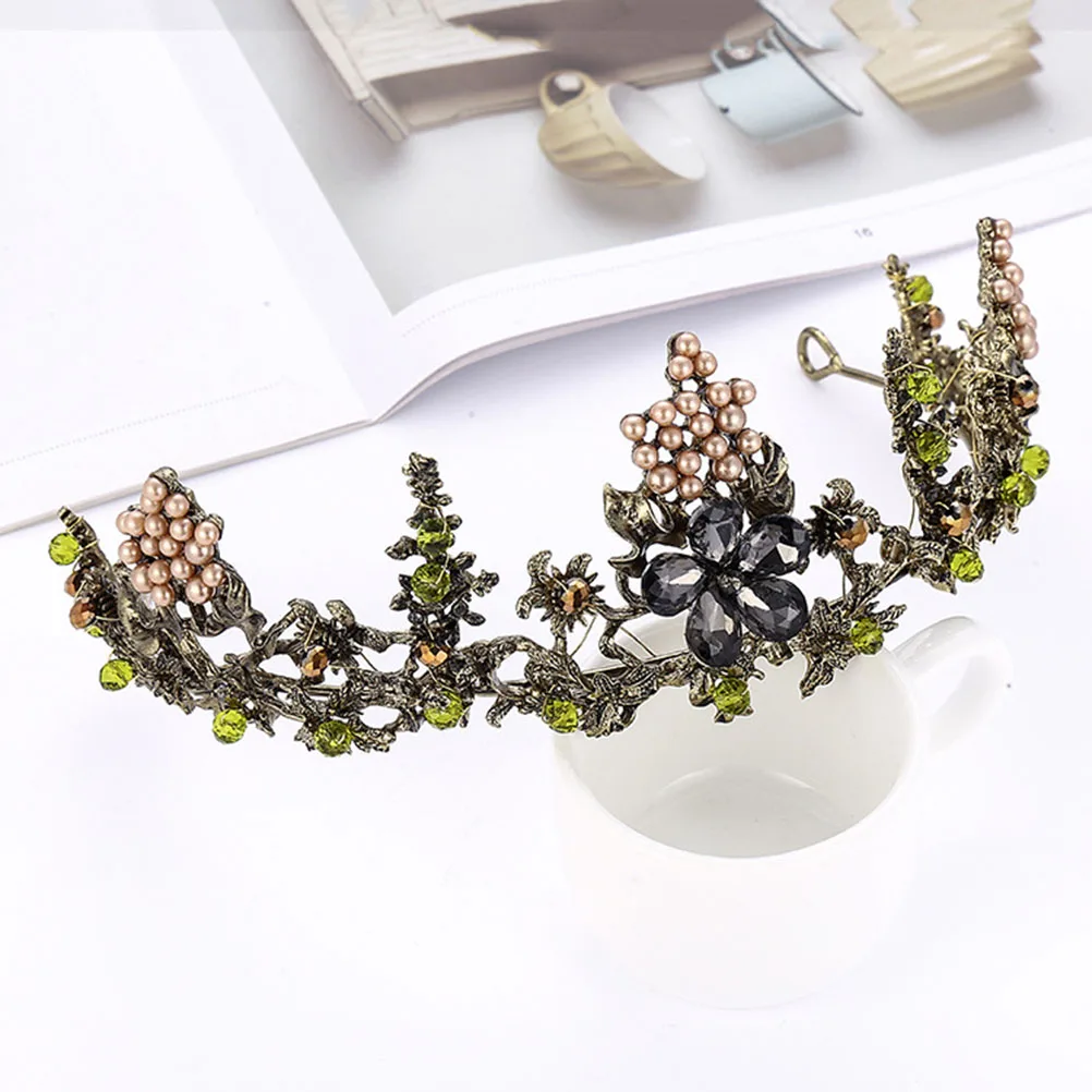 

Vintage Bridal Crown Headpieces Wedding Tiara Retro Women Crown Hair Accessories Brightness Design Jeweler Glittering