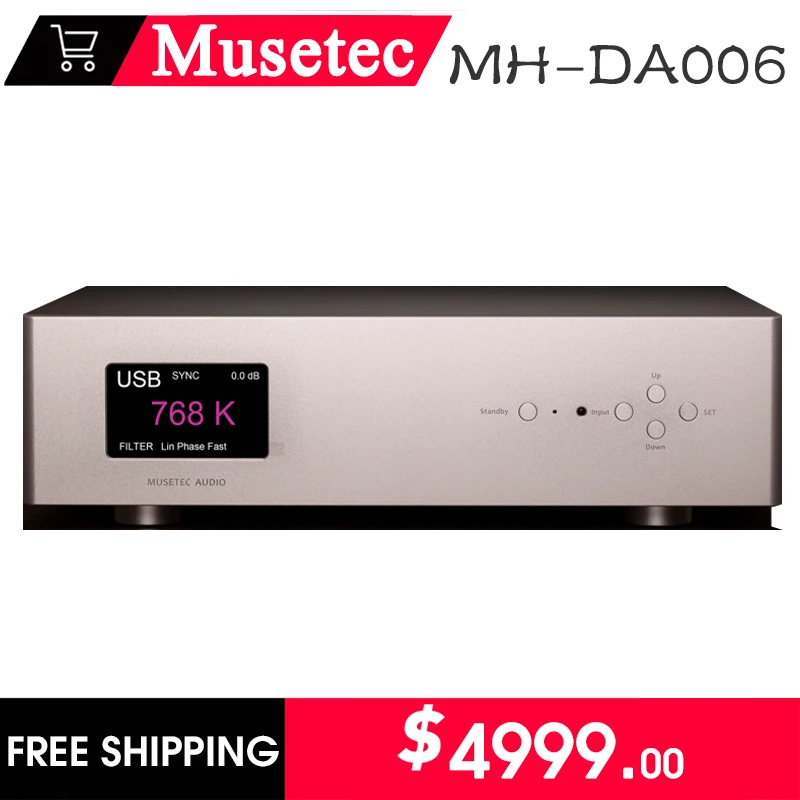 جديد LKS Musetec MH-DA006 Dual ES9039pro HIFI الموسيقى الرقمية الصوت الرائد Amanero Femtosecond ساعة DSD512 فك DAC