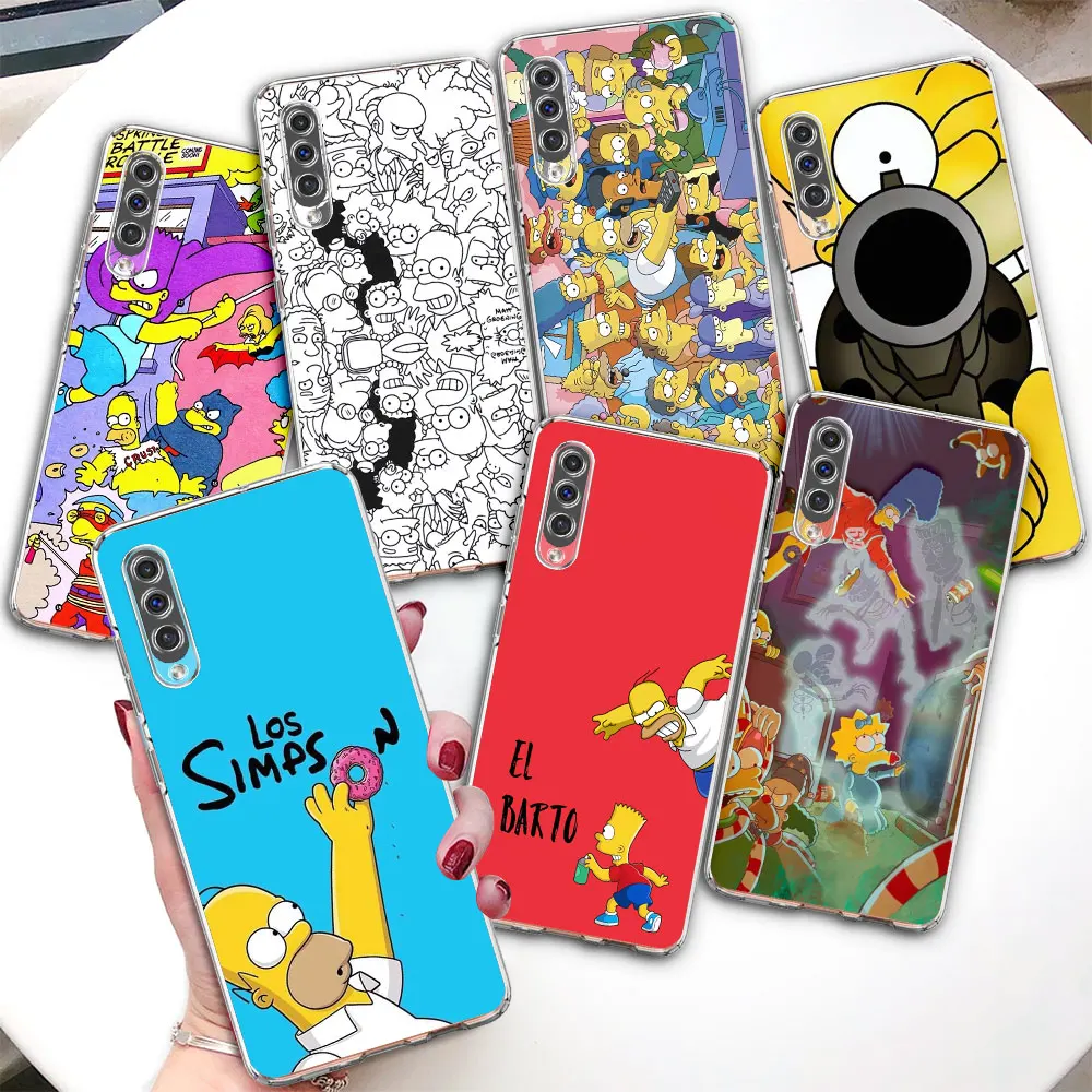 The Simpson Homer Bart Case for Samsung Galaxy A70 A70s A20e A30s A8 A40 A50 A50s A20 A30 A7 A6 2018 Clear Soft TPU Phone Cover