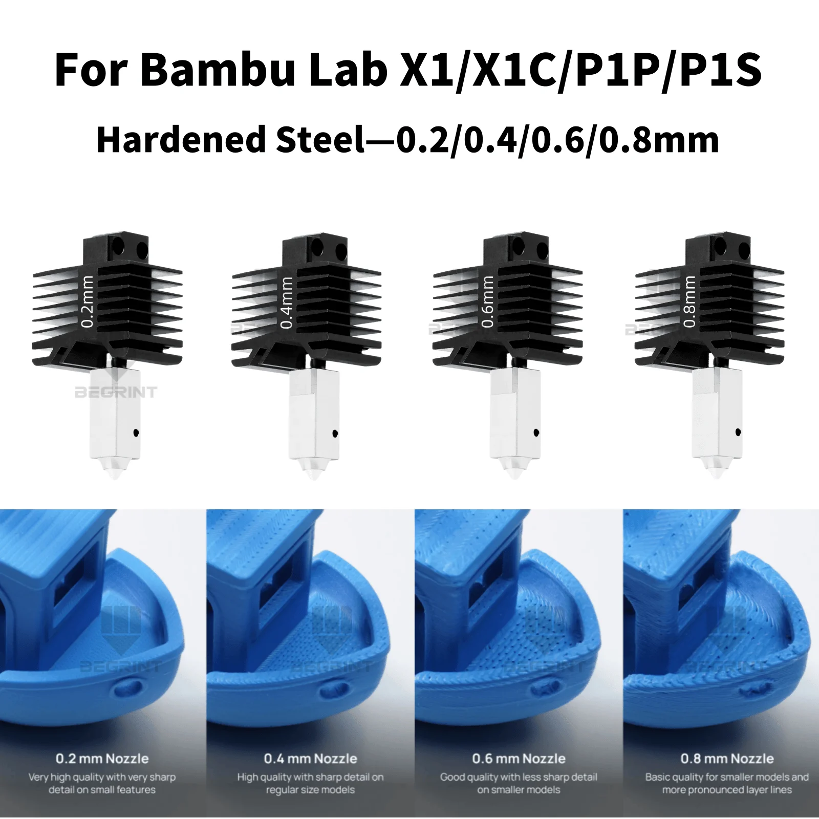 สําหรับ Bambu Lab X1C/P1P/P1S เหล็กชุบแข็ง Hot End หัวพิมพ์ all-in-one Quick Swap kit สําหรับ Bambulab 3D เครื่องพิมพ์เปลี่ยนส่วน