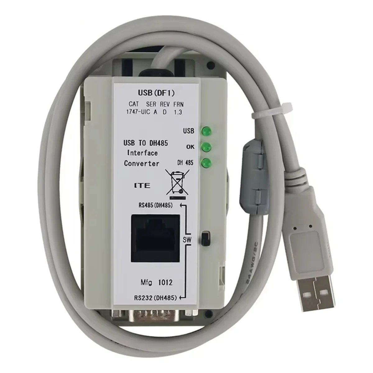 

A56XQ New 1747-UIC USB to DH485 Interface Converter RS-232 and RS-485 Ports,3 LED Indicators