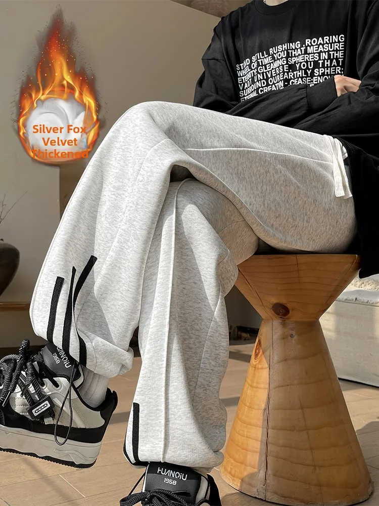 

Мужские спортивные брюки Cleanfit American Sle с начесом, прямые, осенне-зимние, с манжетами, модный бренд