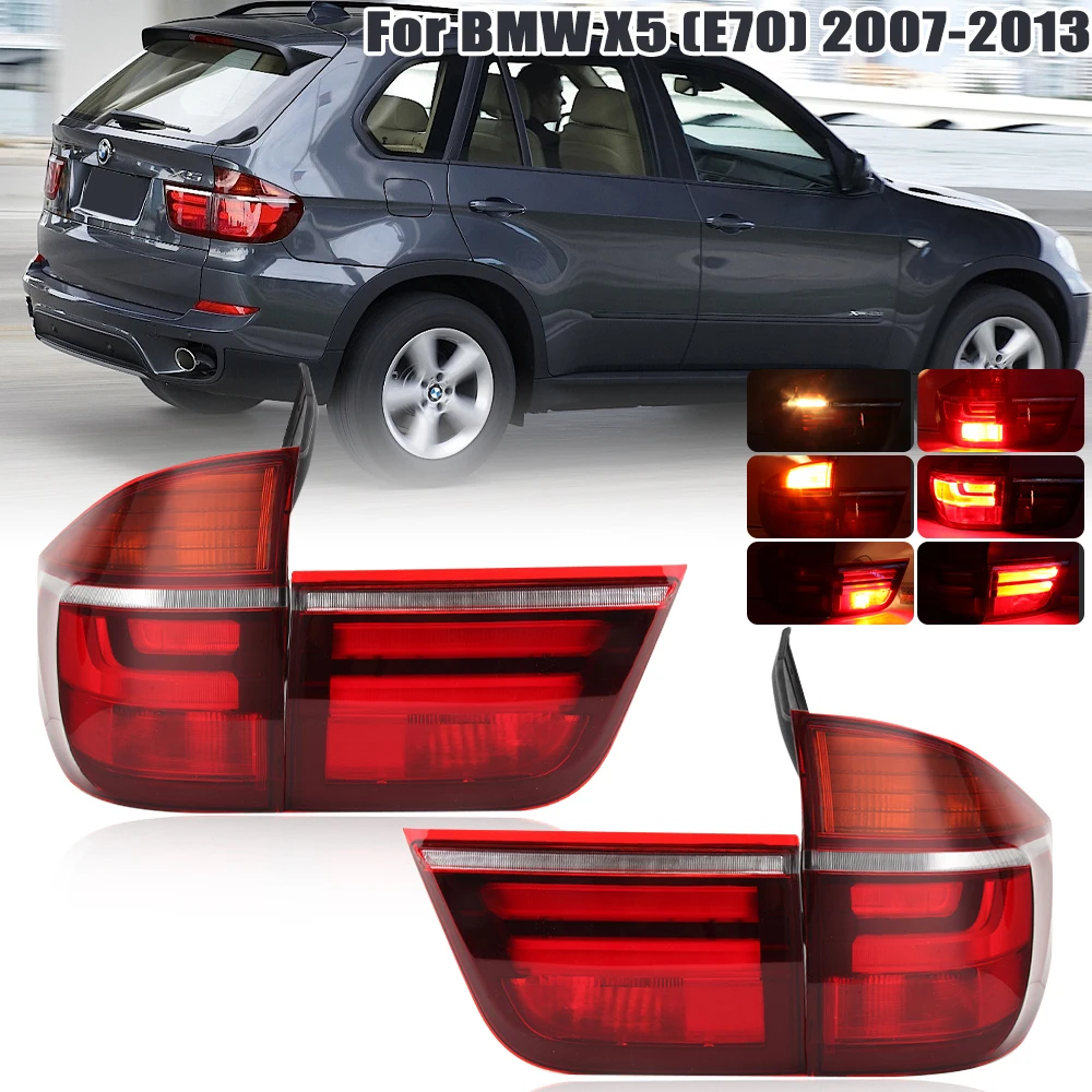 LED Tail Light For BMW X5 E70 2007 2008 2009 2010 2011 2012 2013 Brake Turn Signal Reflector Rear Stop Lamp Car Accessories