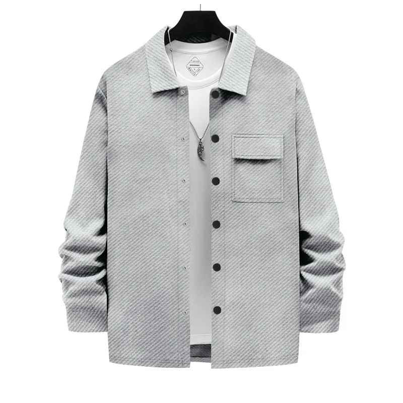 

GELITAYIN Spring And Autumn New American Retro Men's Coat Fashion Casual Collar Versatile Jacket