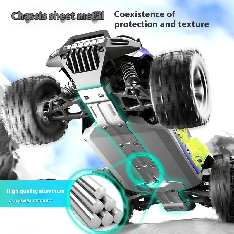 Scy Full Scale 4wd Bigfoot Rc Buggy Rc High-Speed Car Model Toy Stepless Gearbox Metal Differential Explosion-Proof Pvc Body