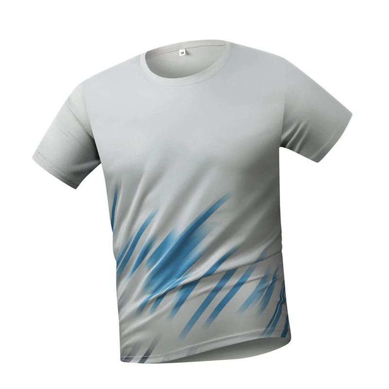 CHRLCK Herren-T-Shirts zum Laufen, schnell trocknend, atmungsaktiv, zum Wandern, Angeln, weich, elastisch, für Outdoor-Sport, kurzes Hemd, Sommer