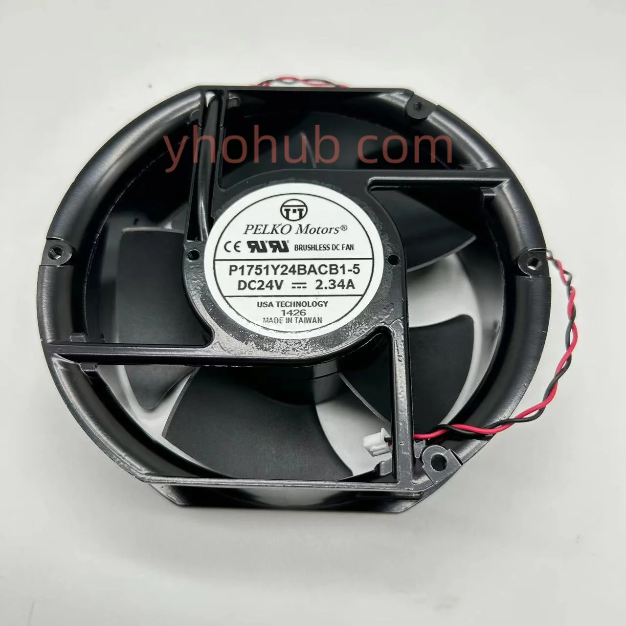 

PELKO P1751Z24BALB1W-5 DC 24V 2.34A 172x152x52mm 2-Wire Server Cooling Fan