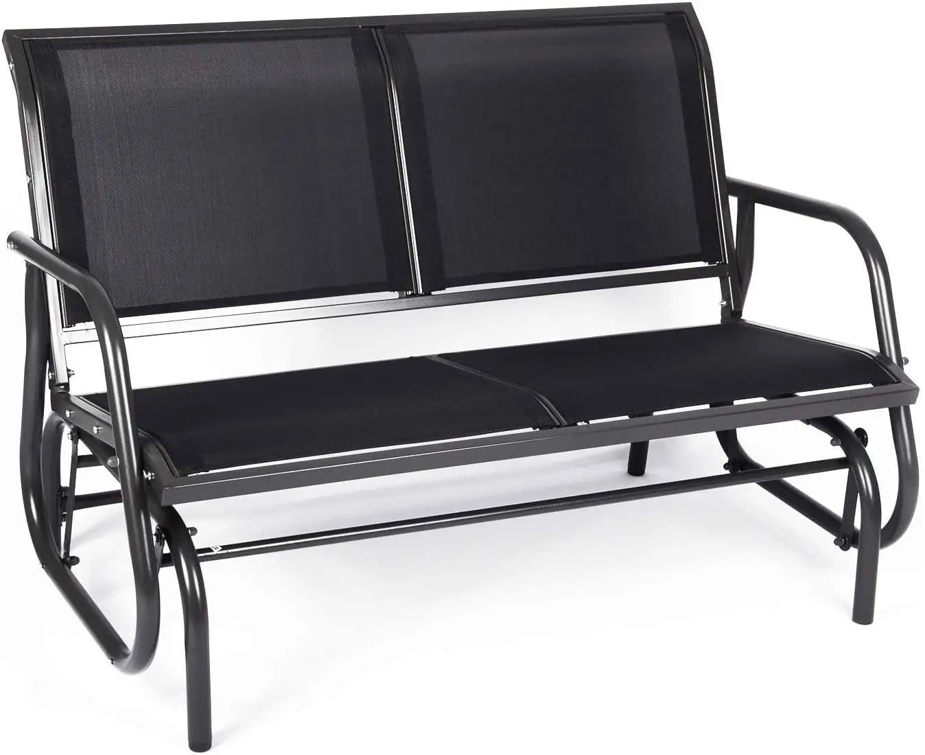 

Bosonshop Outdoor Swing Glider Bench for 2 Persons Patio Rocking Chair Garden Seating