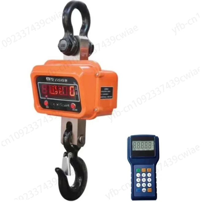 2T 3T 5T 10T Electronic Hanging Scale Direct View Digital Hook Crane Anti-overload All-steel Aluminum Alloy Case