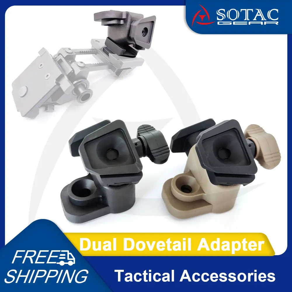 Tactical Gear Dual Dovetail Adapter for PVS-14 Night Goggle NVG J-Arm Weapon Replacement Durable Anti-Wobble SOTAC