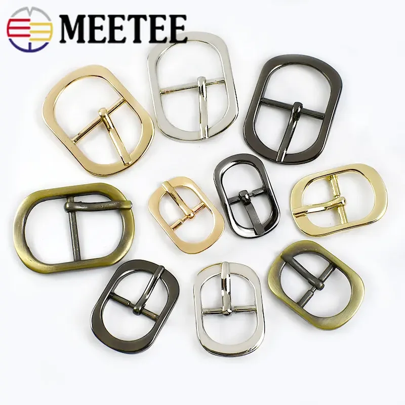 4Pcs 12/15/20/25/32/38mm Metal Belt Pin Buckles Bag Tri Glide Buckle Shoes Handbag Strap Adjuster Clasp DIY Craft Accessories