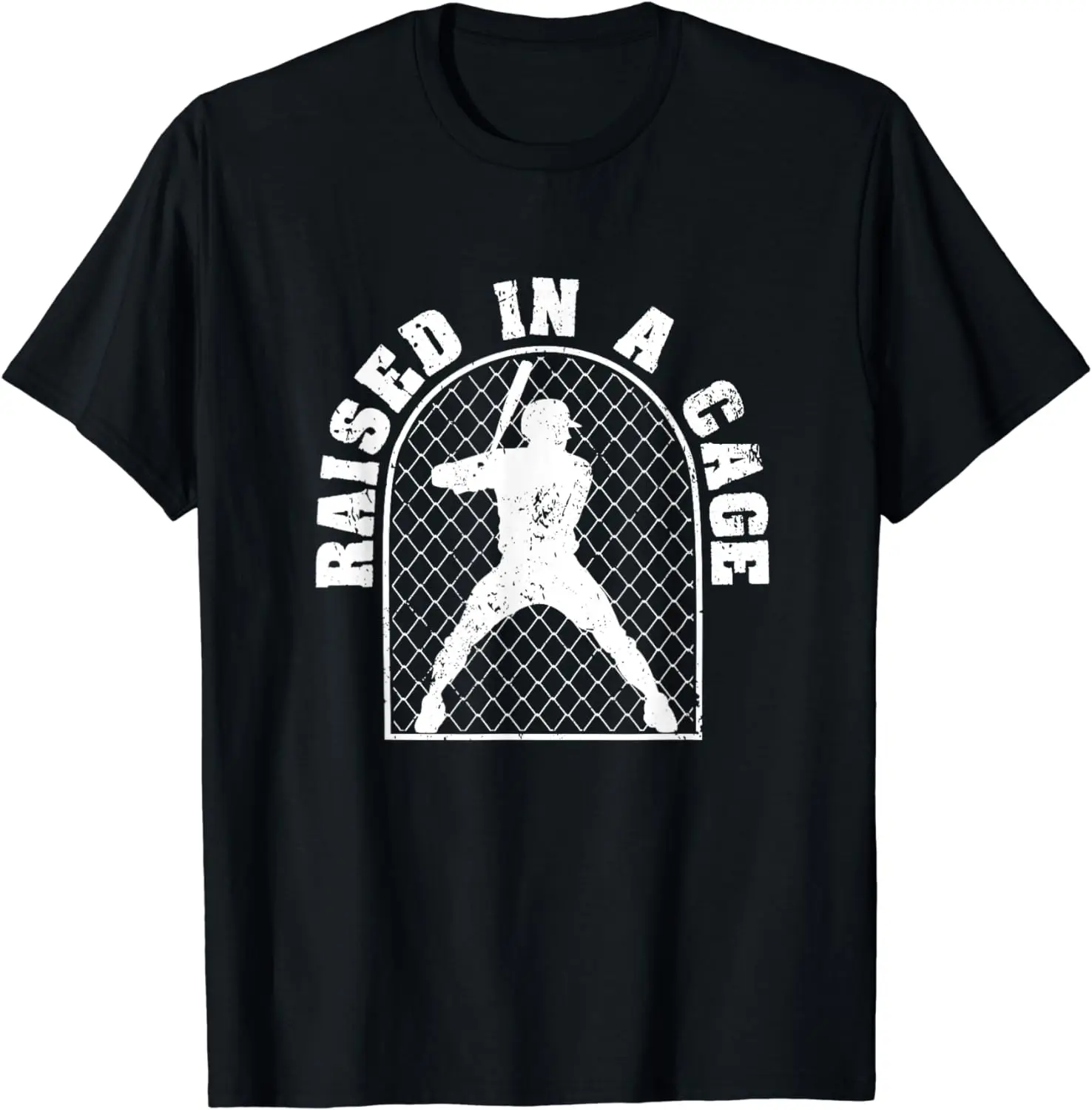 

Baseball Training Homerun Batter Catcher Raised In A Cage T-Shirt
