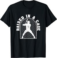 Baseball Training Homerun Batter Catcher Raised In A Cage T-Shirt