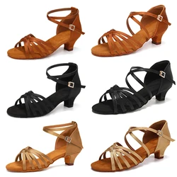 Latin Dance Shoes For Girls Latin Shoes Women Kids Child Girl's Ballroom Modern Jazz Dancing Shoes Salsa Tango Practice Sandals