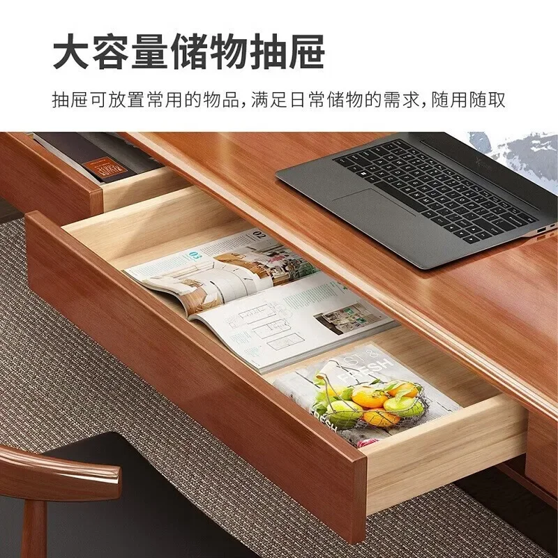 Solid wood desk, long table by the window, simple computer desk in the home study desk