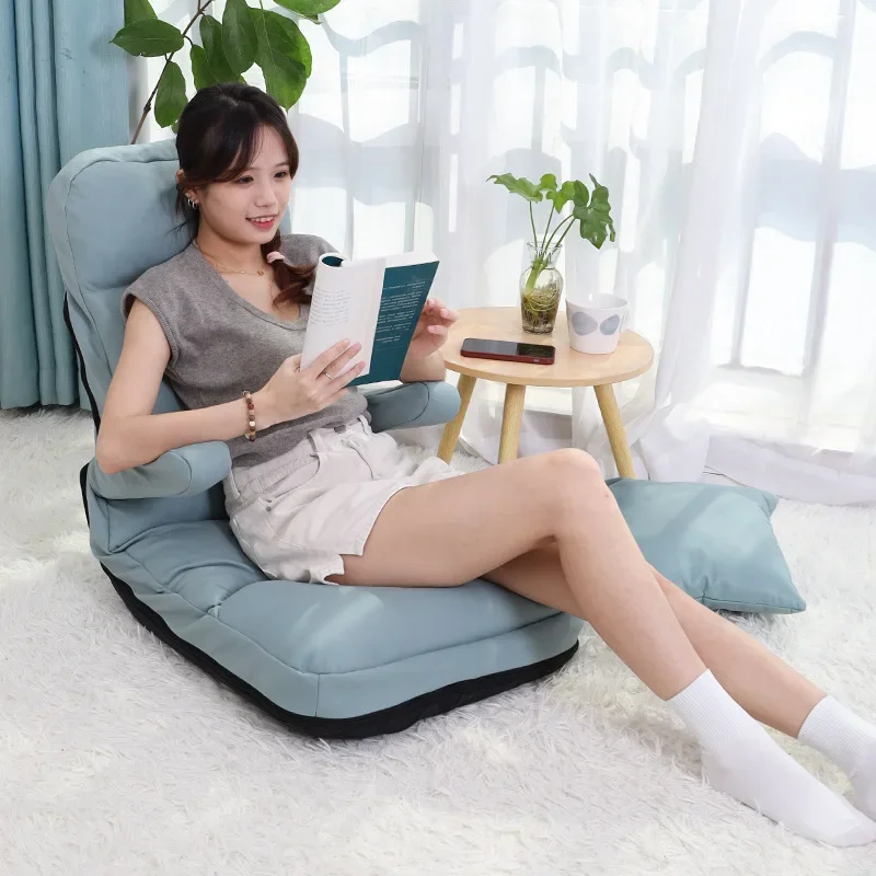 Lazy Folding Sofa E-sports Tatami Seat Armrest Bay Window Bed Lying Back Chair Seat Cushion Feeding Chair