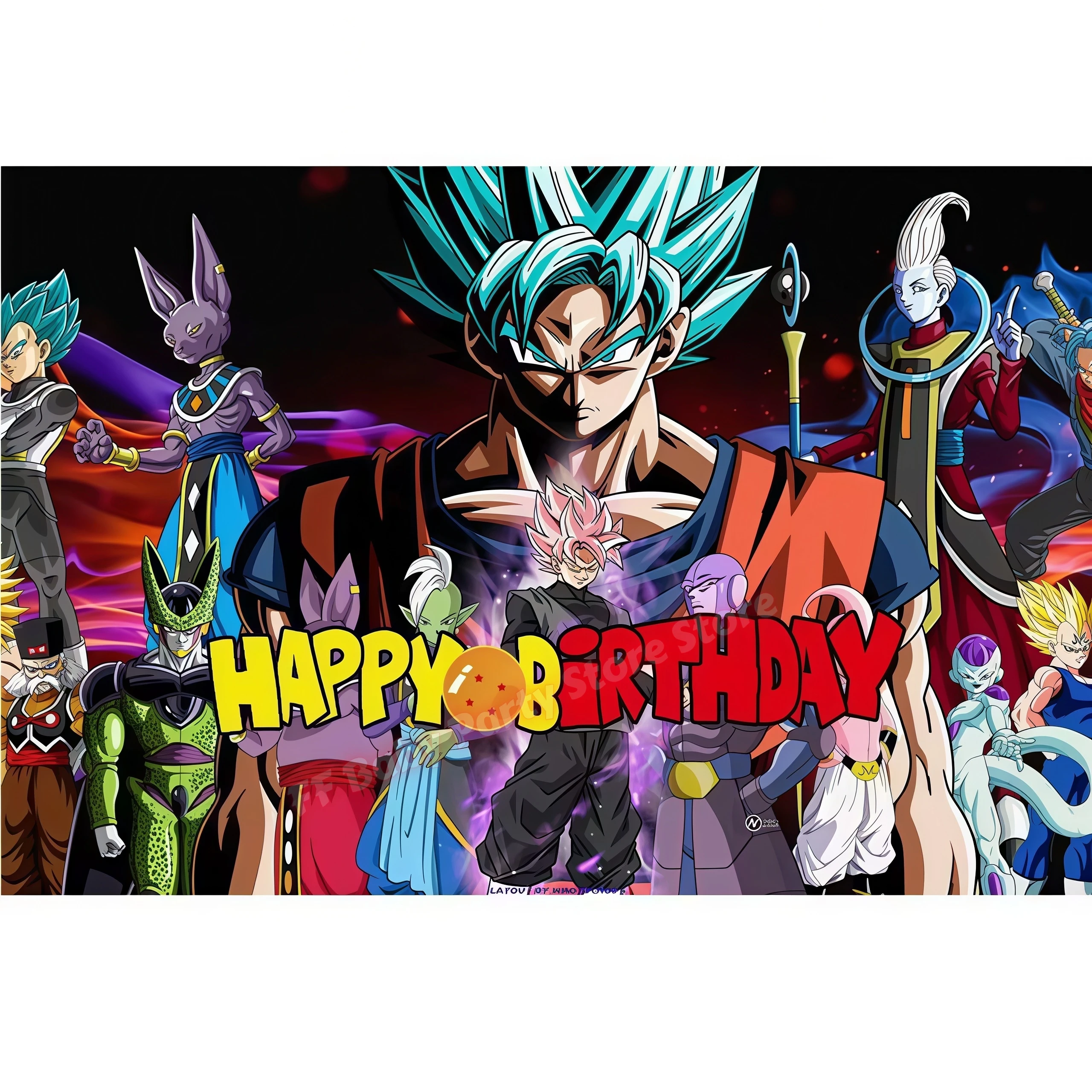 Dragon Ball Geburtstagsparty-Zubehör Son Goku Luftballons Pappbecher Teller Schlüsselanhänger Armbänder Jungen Party-Favoriten Geburtstagsdekoration – Detail 31