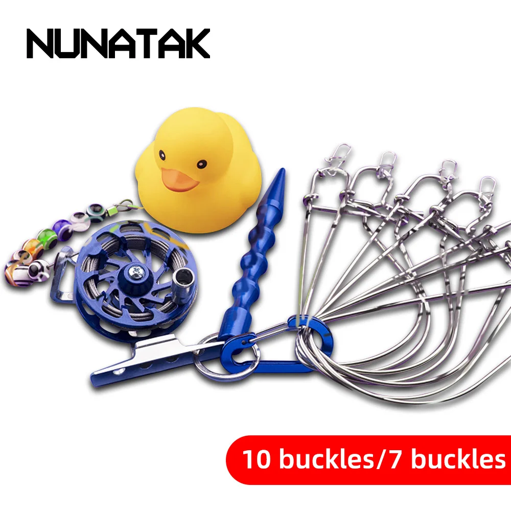 NUNATAK NEW Hot Stainless Steel Live-Fish Button Hot Metal Fishing Button 3 Colors 7/10 Buttons Aluminum Alloy Fishing Tackles