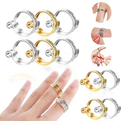 Adjustable Knitting Loop Crochet Open Ring Webbing Jewelry Wool Knitting Finger Wear Thimble Yarn Guide Tools Sewing Accessory