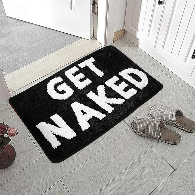 Super Absorbent Bath Mat Get Naked Carpet Non-slip Bathroom Rug Bathtub Side Floor Rugs Shower Room Doormat Toilet Footpad