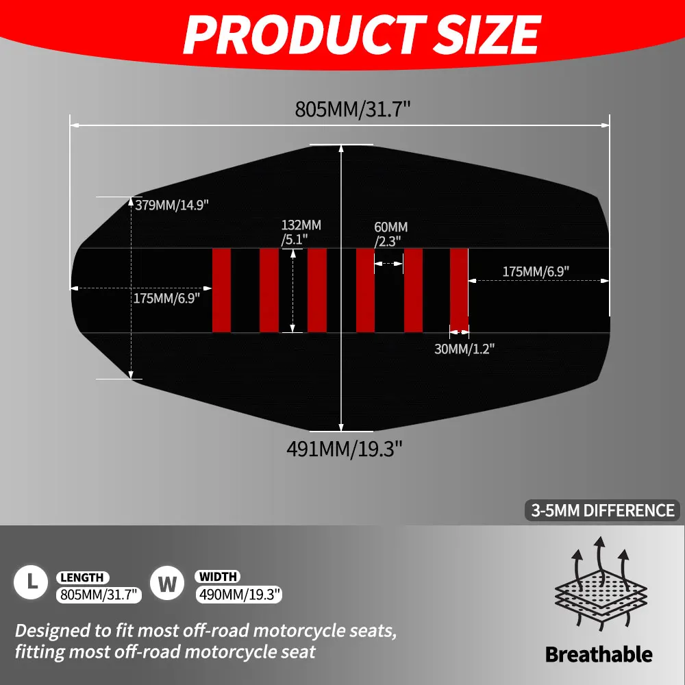 Motorcycle Accessories Universal Gripper Soft Seat Cover protector Waterproof For Pit Dirt Bike Off-Road Motocross Electric Bike image 2