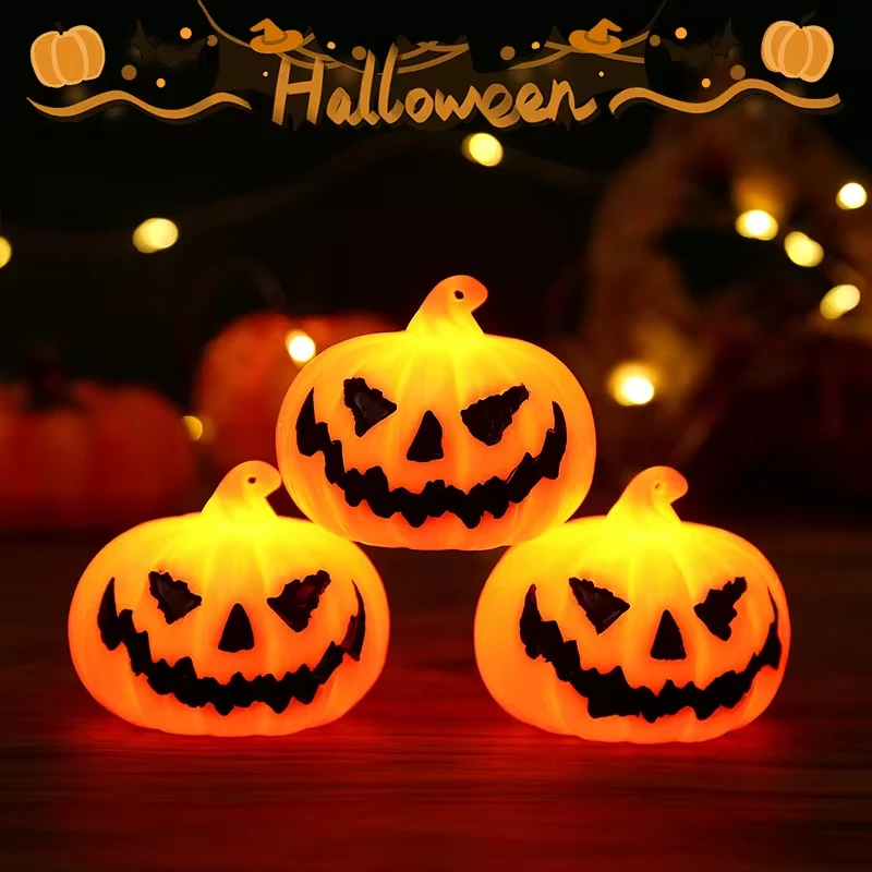 LED Halloween Ghost Faces Tree Night Light Flameless Candles Halloween Party Decorations Festival Gifts For Children Adults