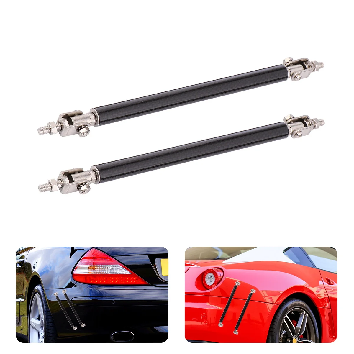 

ERINGOGO 2PCS Carbon Fiber Rod Bracket Tool Adjustable Front Rear Car Modified Pillar Universal Automotive Accessory