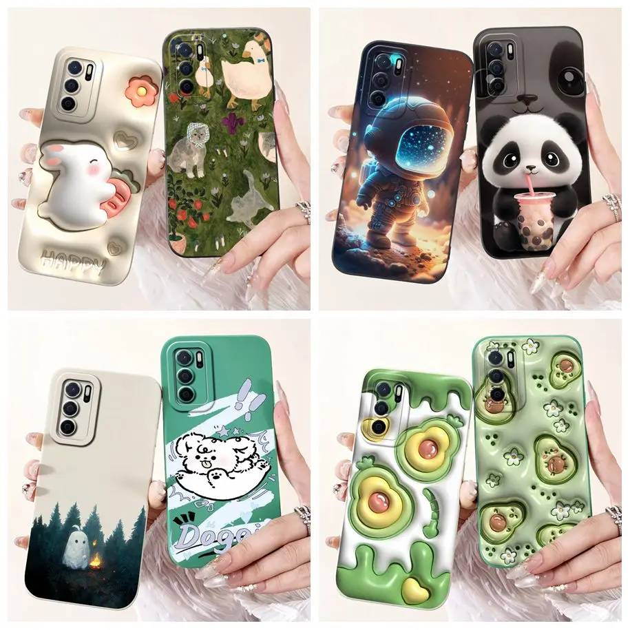 For OPPO A16 Case A16S A54S Soft Silicone Phone Case For Oppo A16 CPH2269 Cartoon Fundas For OPPOA16s CPH2271 Cover A 54s Bumper