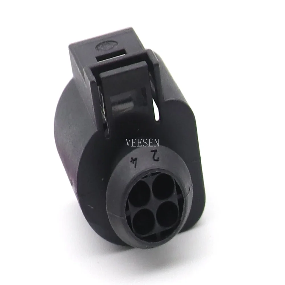 5Set 4P 1.5 Round Automotive Water Temperature ABS Sensor Plug for PA66 Black Waterproof Connector 0.5-0.8mm2