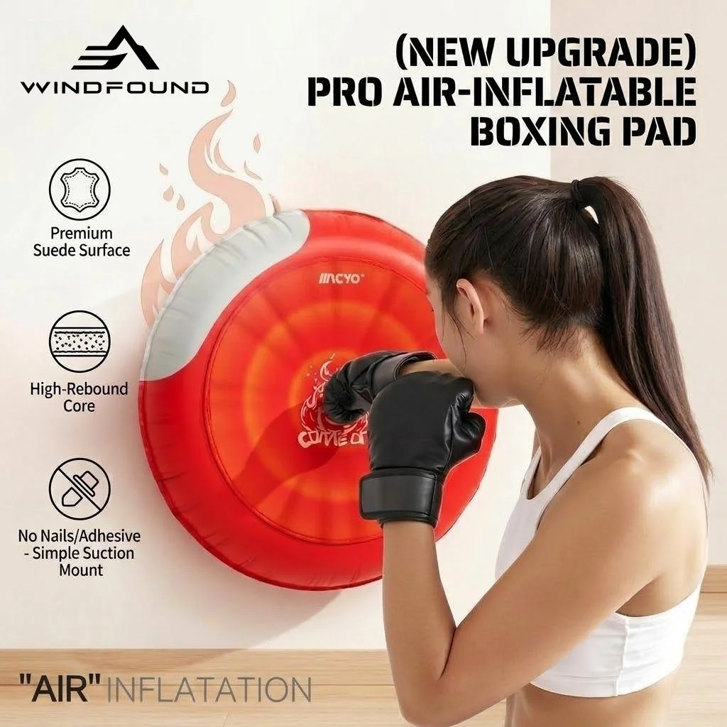 Inflatable Boxing Wall Target No Nails Simple Suction Mount Punch Pad for Home Gym Suede Shock-Absorbing Quiet Training