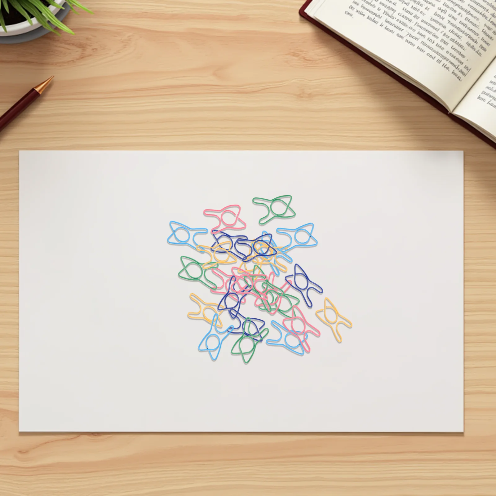 

100Pcs Multicolored Tooth Shape Paper Clips Decorative Stationery Clips for Office School Scrapbooking Planner Crafts Organizer