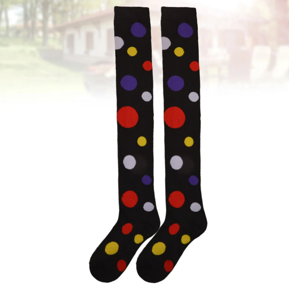 Women's Hold-up Stockings Clown Cosplay Chinese Style Performance Dance Socks Over The Knee Dress Miss