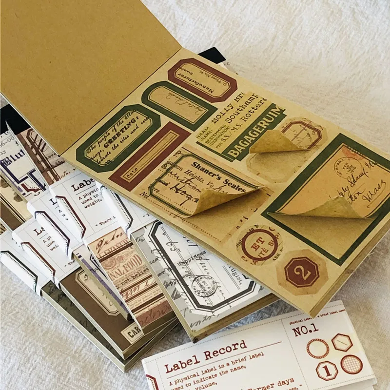 Vintage Border Labels Letter Material Stickers Junk Journaling Scrapbooking Card Making Background Decoration Paper stationery