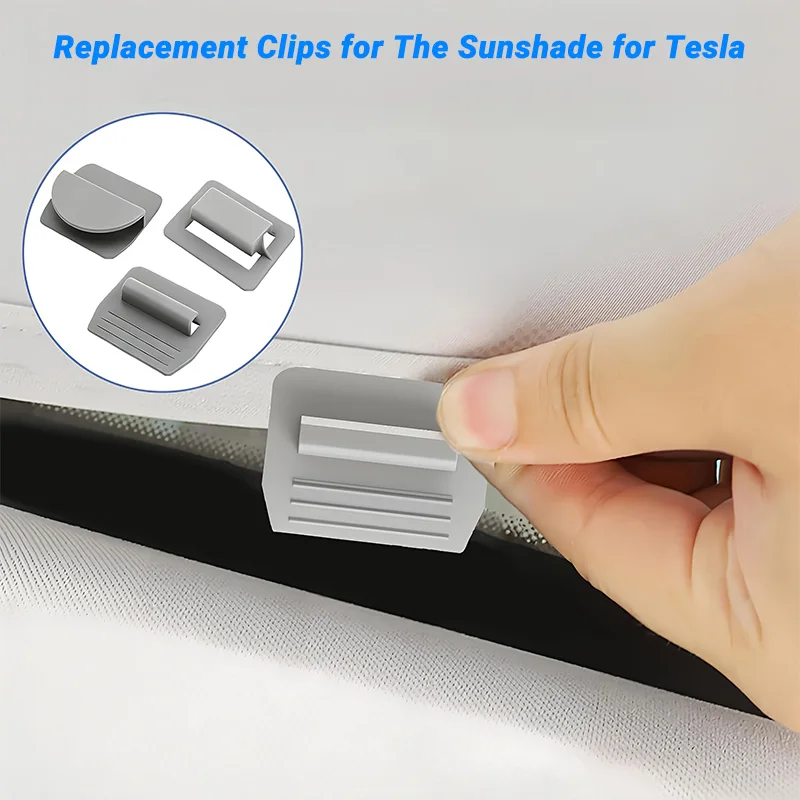 Sunshade Clip, Suitable for Tesla Model 3/Y, Sunroof Sunshade Fixing Clip, Heat Insulation Panel Installation Accessories