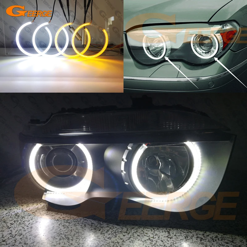 For BMW E65 E66 PRE FACELIFT 735i 745i 750i 760i 750Li 760Li Ultra Bright Smd Led Angel Eyes Kit Halo Rings Car Accessories