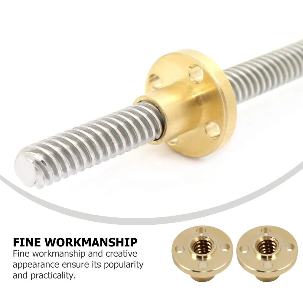 

2pcs Brass Trapezoidal Lead Screw Nut For 3D Printer Parts Copper Elimination Gap Nut 3D Printing