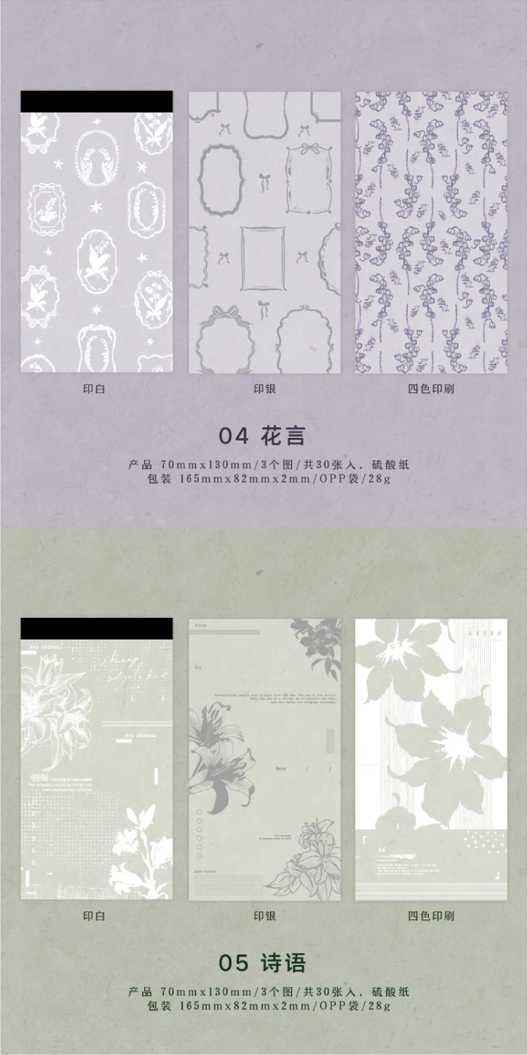 Journal GO 30 Stück Vintage Transparentpapier Halbtransparentes Materialpapier für Collage Junk Scrapbooking Dekoratives Hintergrundpapier – Detail 6