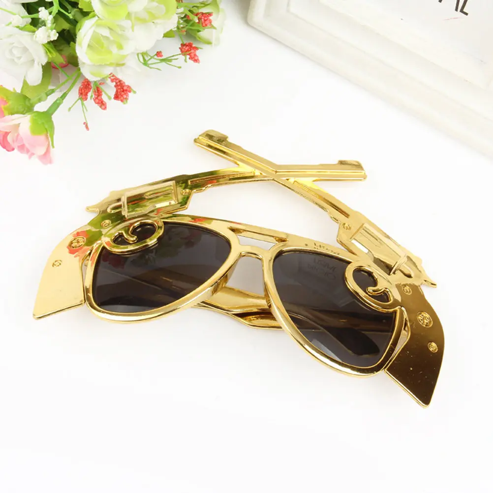 

Funny Shooter Shaped Glasses Eyeglasses for Dance Party Masquerade Festival Costume Prop Lightweight Comfortable Premium Design