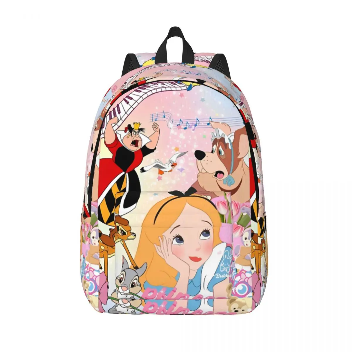 

Alice In Wonderland Backpack for Men Women Cool High School Work Daypack College Shoulder Bag Outdoor
