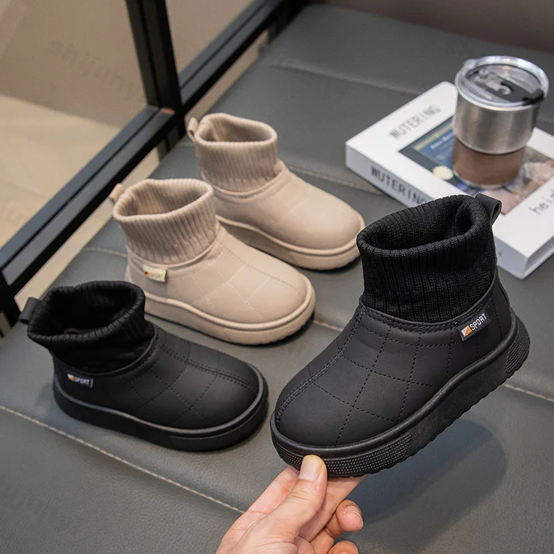 

Детская плюшевая хлопковая обувь, новинка зимы 2024, утепленная нескользящая теплая обувь для девочек, легкие удобные зимние ботинки для мальчиков на мягкой подошве