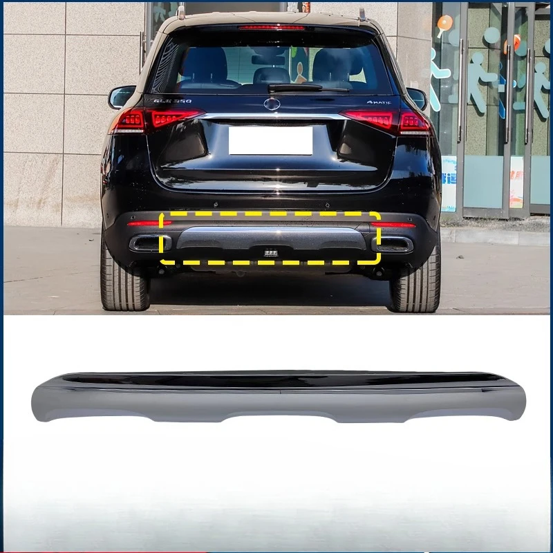 

Подходит для Mercedes-Benz GLE350, гальваническая яркая полоса заднего бампера GLE450, декоративная пластина для задней губы W167, хромированная пластина для подбородка