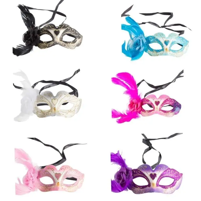 39BD Phụ nữ Mặt nạ mắt cho bữa tiệc giả trang trang phục gợi cảm Halloween Halloween Half Face Mask cho trang trí mặt nạ