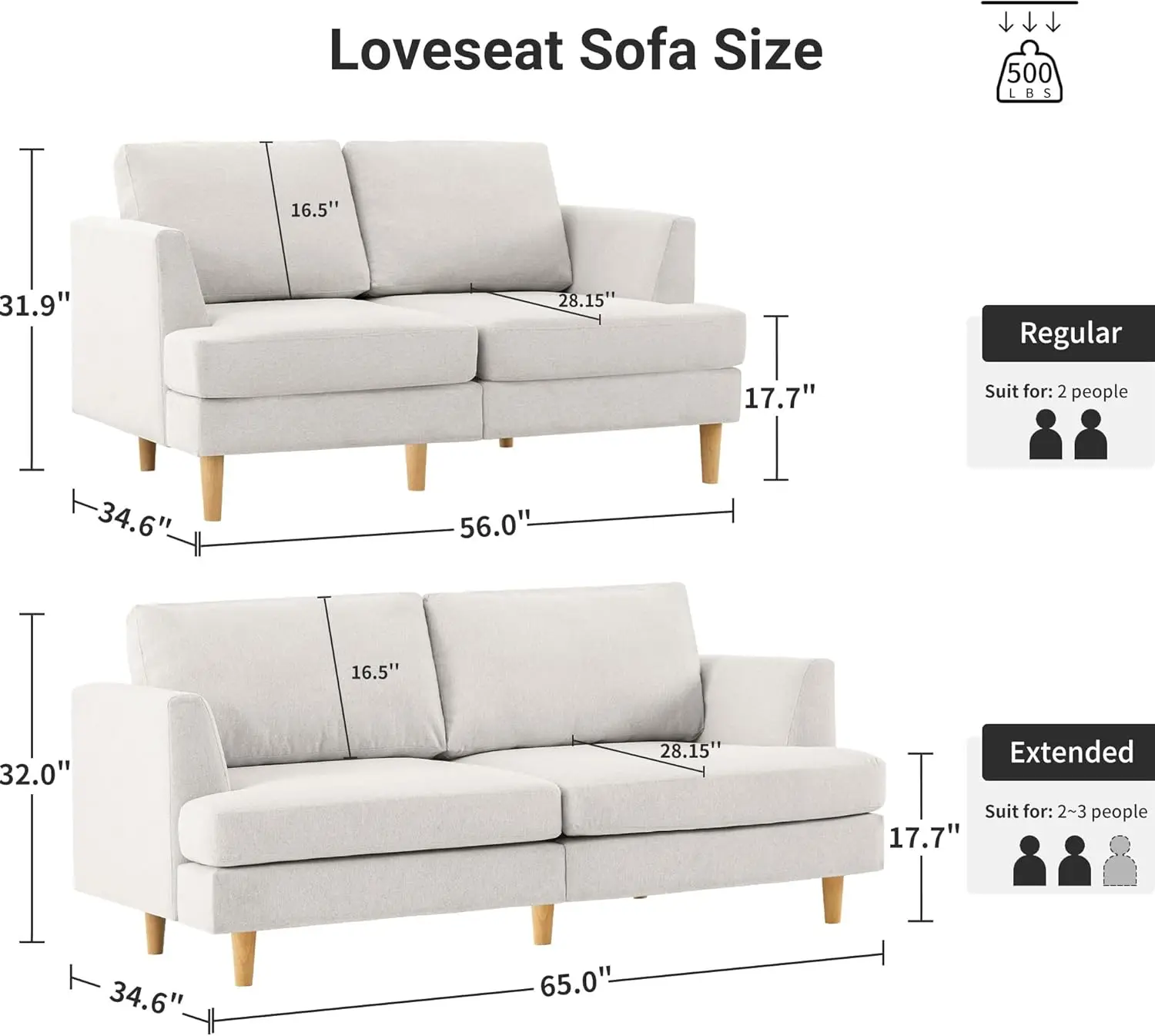 Loveseat Sofa 56